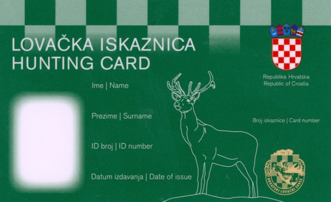 Lovačka iskaznica i identifikacijska markica za lovnu 2018/2019 godinu