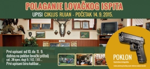 Upisi u rujanski rok za polaganje lovačkog ispita, lovočuvara i ocjenjivača trofeja