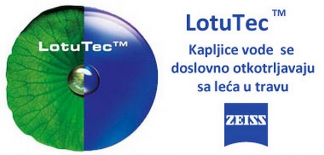 LotuTec premaz za leće